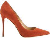 Thumbnail for your product : Sergio Rossi Godiva Terracotta Suede Pointy Toe Pumps