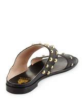 Thumbnail for your product : Lanvin Studded Leather Two-Band Mule, Black