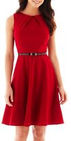 Thumbnail for your product : JCPenney Alyx Sleeveless Belted Fit-and-Flare Dress