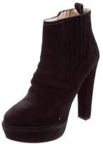 Thumbnail for your product : Prada Suede Platform Booties