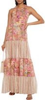 Thumbnail for your product : Anjuna Ludmilla tiered crochet-trimmed printed cotton-voile maxi dress