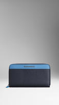 Thumbnail for your product : Burberry Colour Block London Leather Ziparound Wallet