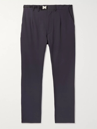 Prada Grey Tapered Belted Tech-Twill Trousers