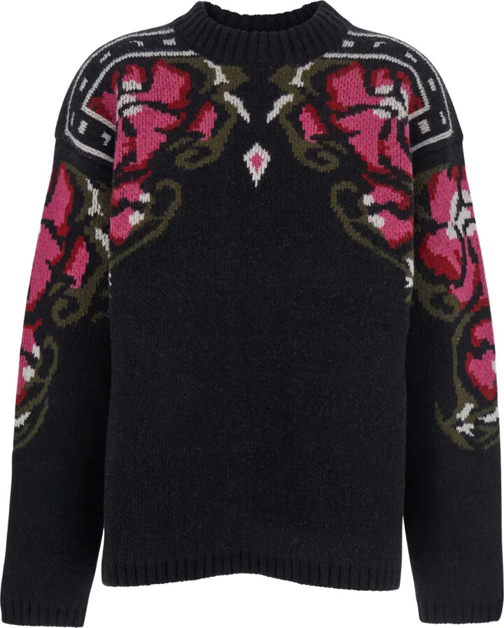 Seafarer Floral-Pattern Crew-Neck Sweater
