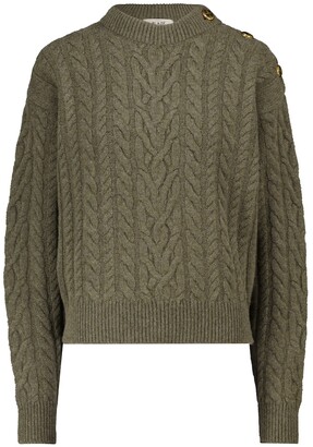 BLAZÉ MILANO Cable-knit wool and cashmere sweater
