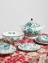 Thumbnail for your product : Gucci Set Of Two Herbarium Porcelain Dessert Plates - Green Multi