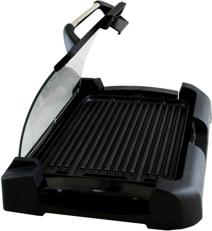 Mega Chef Reversible Indoor Grill and Griddle with Removable Glass Lid