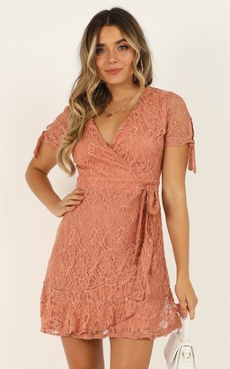 Showpo Sunset Lovers dress in mocha lace - 8 (S) Going Out Outfits