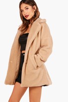 Thumbnail for your product : boohoo Faux Fur Teddy Coat