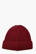 Thumbnail for your product : boohoo Burgundy Ribbed Beanie