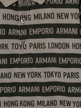 Emporio Armani Kids Logo Print Polo Shirt