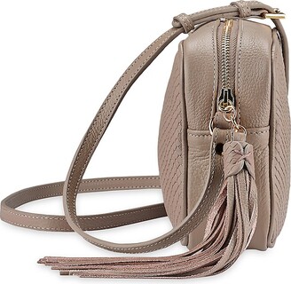 GiGi New York Madison Python-Embossed Leather Crossbody Bag