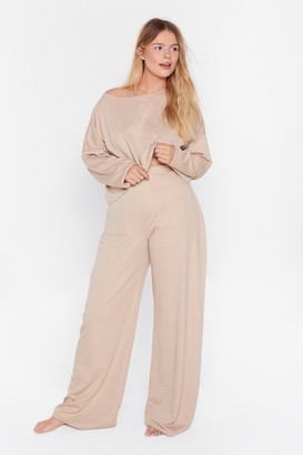 Nasty Gal Womens Plus Size Top and Wide Leg trousers Lounge Set - Beige -  16 - ShopStyle Lingerie & Nightwear
