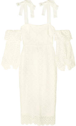 Rebecca Vallance Pulitzer Cutout Guipure Lace Dress - Cream