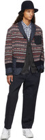 Thumbnail for your product : Junya Watanabe Blue Stripe Check Twill Button-Down Shirt