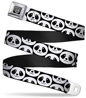 Buckle Down Men's Seatbelt Belt Panda Regular