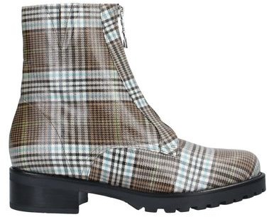 plaid ankle boots