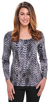 Thumbnail for your product : Peter Nygard Snake-Print Long-Sleeve Top