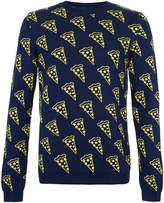 Thumbnail for your product : Topman Navy Pizza Slice Sweater