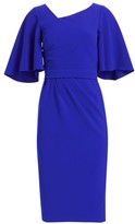 Thumbnail for your product : Theia Crepe Flutter-Sleeve Cocktail Dress