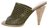 Thumbnail for your product : Fendi Perforated Leather Mules