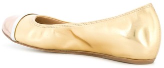 Lanvin Metallic Toe-Capped Ballerina Shoes