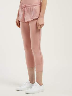 adidas by Stella McCartney Logo Print Leggings With Shorts - Womens - Light Pink