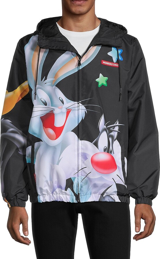 Members Only Looney Graphic Windbreaker - ShopStyle Jackets