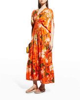Thumbnail for your product : Marie Oliver Venus Abstract-Print Dolman-Sleeve Caftan