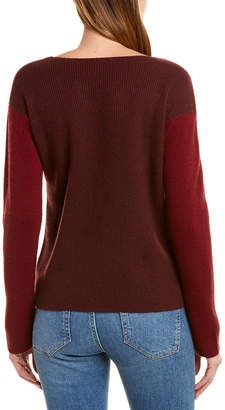 Vince Colorblocked Wool & Cashmere-Blend Sweater