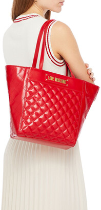 Love Moschino Quilted faux leather tote