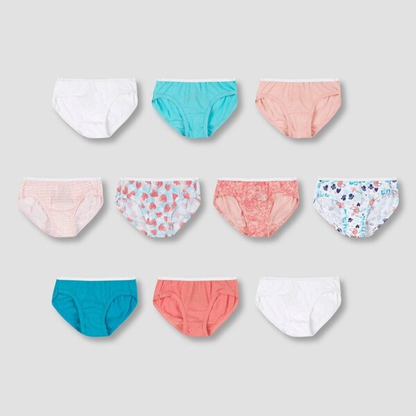 Hanes Girls' 2pk Bonded Comfort Bra - White / Light Pink XL