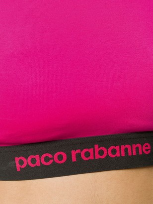 Paco Rabanne Logo Cropped Sports Top