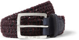Thumbnail for your product : Etro 3.5cm Woven Leather and Elasticated Fabric Belt