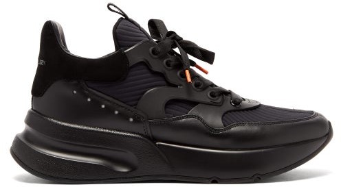 alexander mcqueen mens black trainers