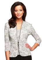 Thumbnail for your product : Alex Evenings Three Quarter Sleeve Embroidered Jacket and Tank Top Set