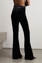 Thumbnail for your product : Petar Petrov Sundown Velvet Flared Pants - Black