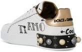 Thumbnail for your product : Dolce & Gabbana Embroidered Applique Sneakers