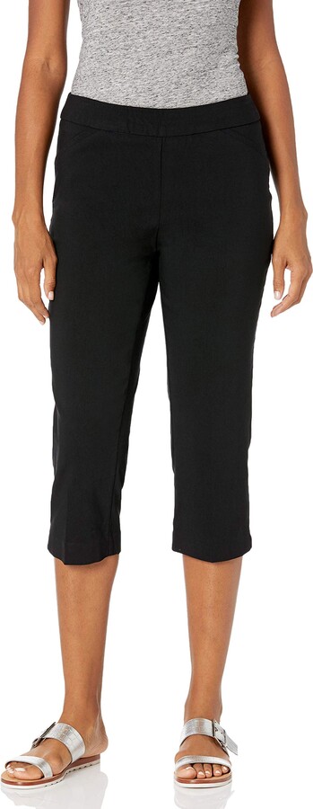 navy stretch capri pants
