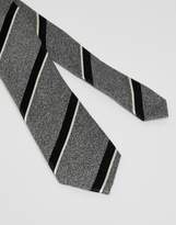 Thumbnail for your product : Moss Bros silk blend tie in grey stripe