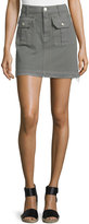 Thumbnail for your product : 7 For All Mankind Utility Pocket Mini Skirt, Moss