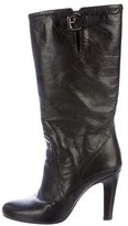 Thumbnail for your product : Prada Leather Round-Toe Boots