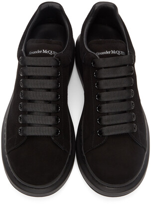 Alexander McQueen Black Suede Oversized Sneakers