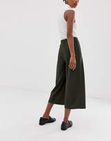 Thumbnail for your product : ASOS Design DESIGN cropped wide leg pant in crepe