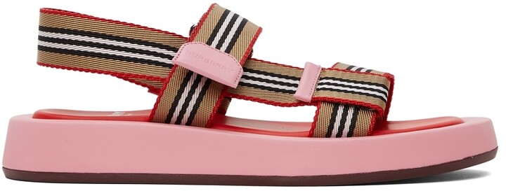 Burberry Women's Pink Sandals | ShopStyle