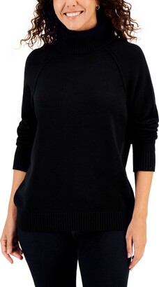 Karen Scott Petite Cotton Turtleneck Sweater, Created for Macy's