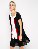 Thumbnail for your product : Love Moschino Contrast Bib Front Short Sleeve Top