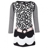 Thumbnail for your product : Kate Mack Biscotti Black, Pink and Cream 60s Daisy Dress