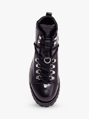 AllSaints Lia Leather Lace Up Boots, Black