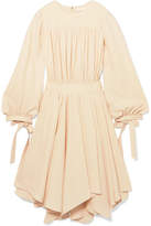 Chloé - Asymmetric Gathered Cady Dress - Cream